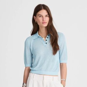 Madewell Short-Sleeve Polo Sweater Tee